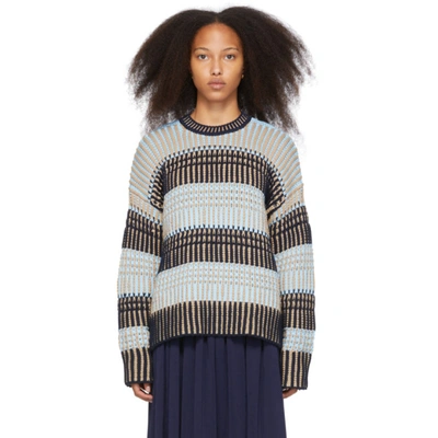 3.1 Phillip Lim Stripe-pattern Crew-neck Jumper In Multi-colour