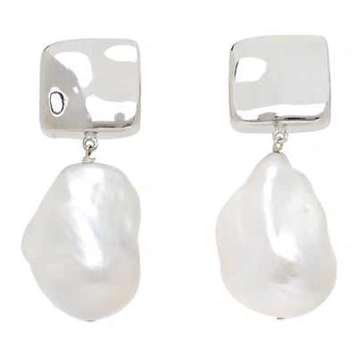Agmes Silver Pearl Baroque Luca Earrings