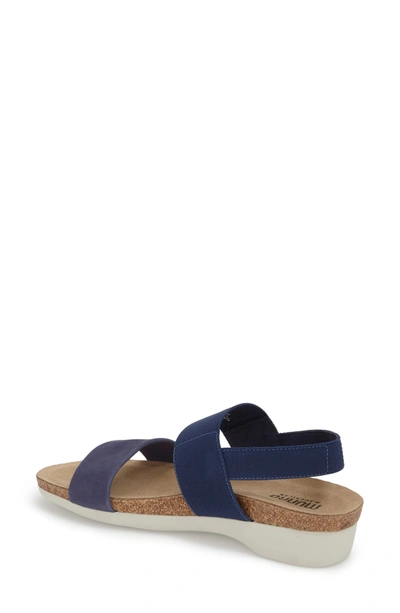 Munro 'pisces' Sandal In Blue Nubuck Leather