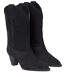 Isabel Marant 'dahope' Brown Cowboy Boots In Faded Black