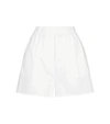 The Frankie Shop Lui Organic Cotton-poplin Boxer Shorts In White
