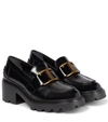 TOD'S LEATHER PLATFORM LOAFERS,P00593195