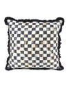 MACKENZIE-CHILDS COURTLY CHECK RUFFLED SQUARE PILLOW,PROD164400095