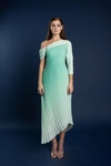 ANAYA KASHA ASYMMETRICAL OMBRE PLEATED DRESS,AY21RG0030-L