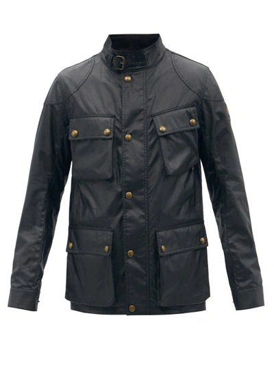 Belstaff Fieldmaster Waxed Cotton-canvas Jacket In Black