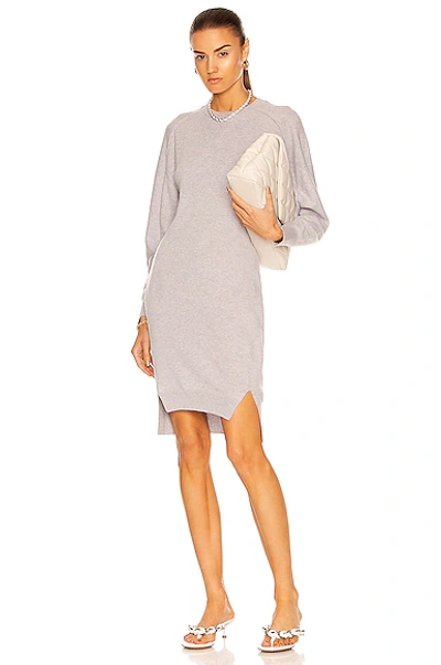 Stella Mccartney Forever Stella Knit Dress In Pale Grey Melange