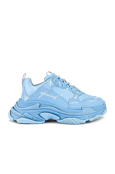 Balenciaga Triple S 运动鞋 In Light Blue