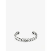 Gucci Interlocking-g 6mm Cuff Bracelet In Silver
