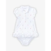 RALPH LAUREN LOGO-EMBROIDERED RUFFLED COTTON DRESS AND BLOOMERS 3-24 MONTHS,R03705524