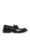 VERSACE LA MEDUSA LEATHER LOAFERS,16933922