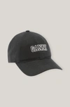 Ganni Organic Cotton Twill Baseball Cap