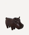 Omersa Small Leather Hippopotamus In Brown