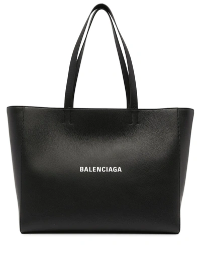 Balenciaga Logo-print Tote Bag In Schwarz