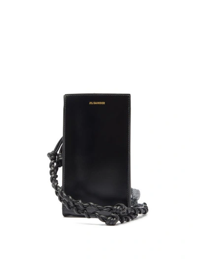 Jil Sander Phone-holder Shoulder Bag In Black
