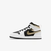 Jordan 1 Mid Little Kids' Shoe In White,black,multi-color