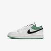 Jordan Air  1 Low Big Kids' Shoes In White,black,stadium Green