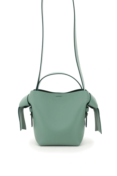 Acne Studios Musubi Mini Leather Cross-body Bag In Green