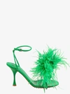 Bottega Veneta Feather Dot Sandals In Green