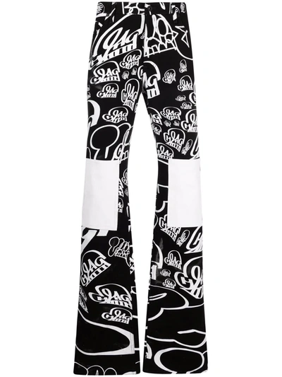 Off-white X Katsu Skinny Stacked Jeans Black And White In Black White