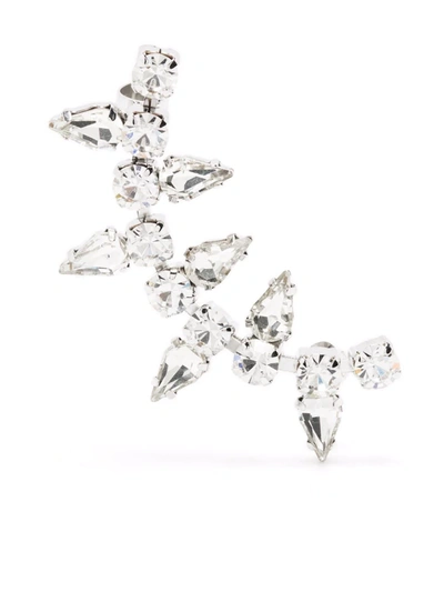 Area Crystal-embellished Spike Ear Cuff In Silver