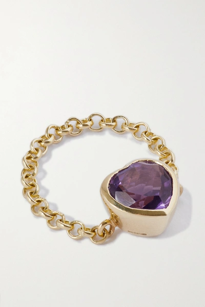 Roxanne First 14-karat Gold Amethyst Ring