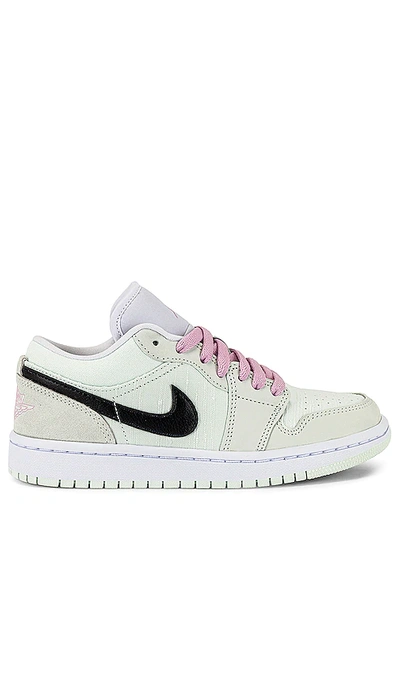 Jordan Air  1 Low Se Sneakers In Barely Green  Black  Light Arctic Pink