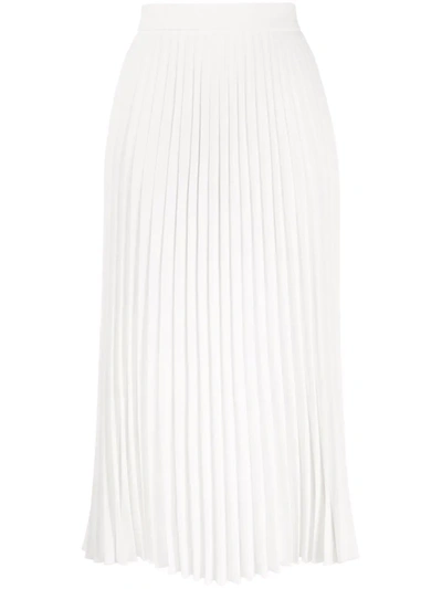 Mm6 Maison Margiela Mm6 Ladies Pleated Midi Skirt In White