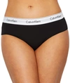 Calvin Klein Plus Size Modern Cotton Logo Hipster Underwear Qf5118 In Black