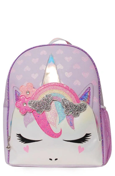 Omg Accessories Babies' Miss Gwen Glitter Rainbow Crown Backpack In Lavender