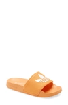 Adidas Originals Adilette Comfort Slide Sandal In Orange/ White/ Orange