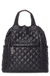 Mz Wallace Metro Small Quilted Backpack Bag In Black