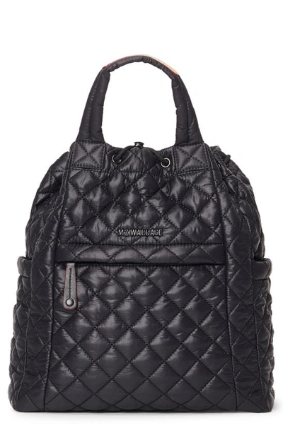 Mz Wallace Medium Convertible Backpack In Black