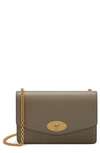 Mulberry Small Darley Leather Clutch In Solid Grey