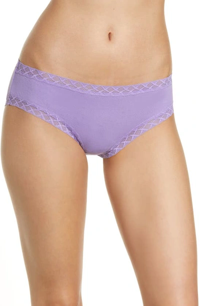 Natori Bliss Cotton Girl Briefs In French Lilac