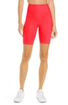 Girlfriend Collective Recycled Polyester-blend Biker Shorts In Geranium
