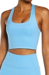 Girlfriend Collective Haze Paloma Racerback Bra In Blue