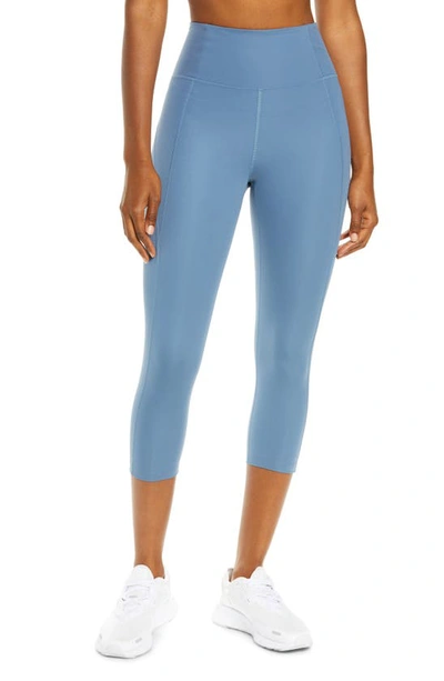 Girlfriend Collective High Waist Capri Leggings In Monarch