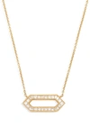 Sethi Couture Silhouette Diamond Hexagon Pendant Necklace In Yellow Gold