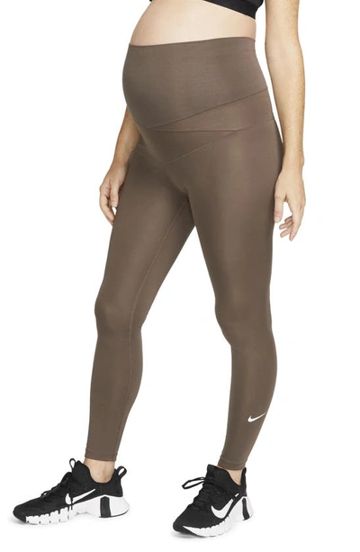 Nike Women's One (m) High-waisted Leggings (maternity) In Brown