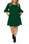 Standards & Practices Stella Crepe Knit Dress In Green