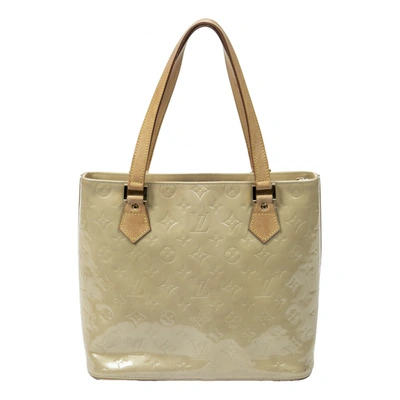 Pre-owned Louis Vuitton Houston Cloth Handbag In Beige