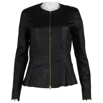 Pre-owned The Row Leather Jacket In Black