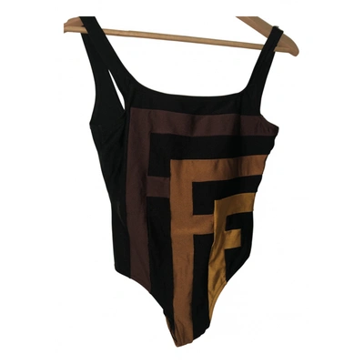Pre-owned Fendi One-piece Swimsuit In Black