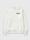 Ambush Fleeced Cotton Workshop Crew-neck Sweatshirt In White
