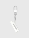 Ambush Silver Lighter Case Keychain In White
