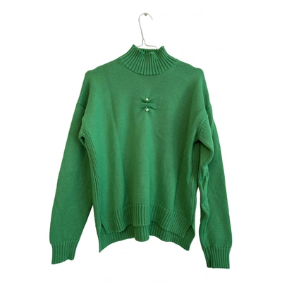 Pre-owned Ganni Wool Jumper In Green