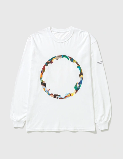 Yen Town Market First Collection Disc Long Sleeve T-shirt In White