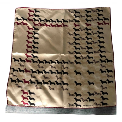 Pre-owned Burberry Silk Handkerchief In Beige