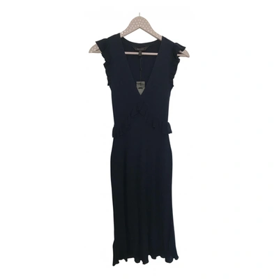 Pre-owned Bcbg Max Azria Mid-length Dress In Navy