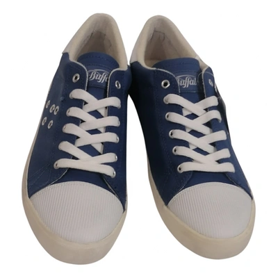 Pre-owned Buffalo Leather Low Trainers In Blue